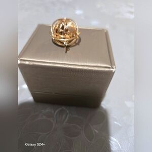 Elegant Gold Sphere Pendant Gold 14 K